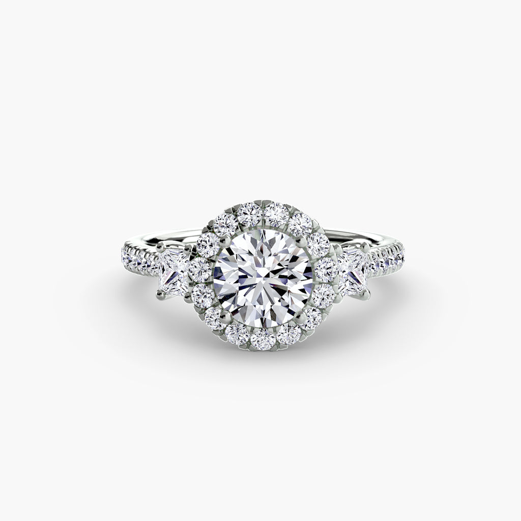 Halo Pavé Engagement Ring – The Marielle