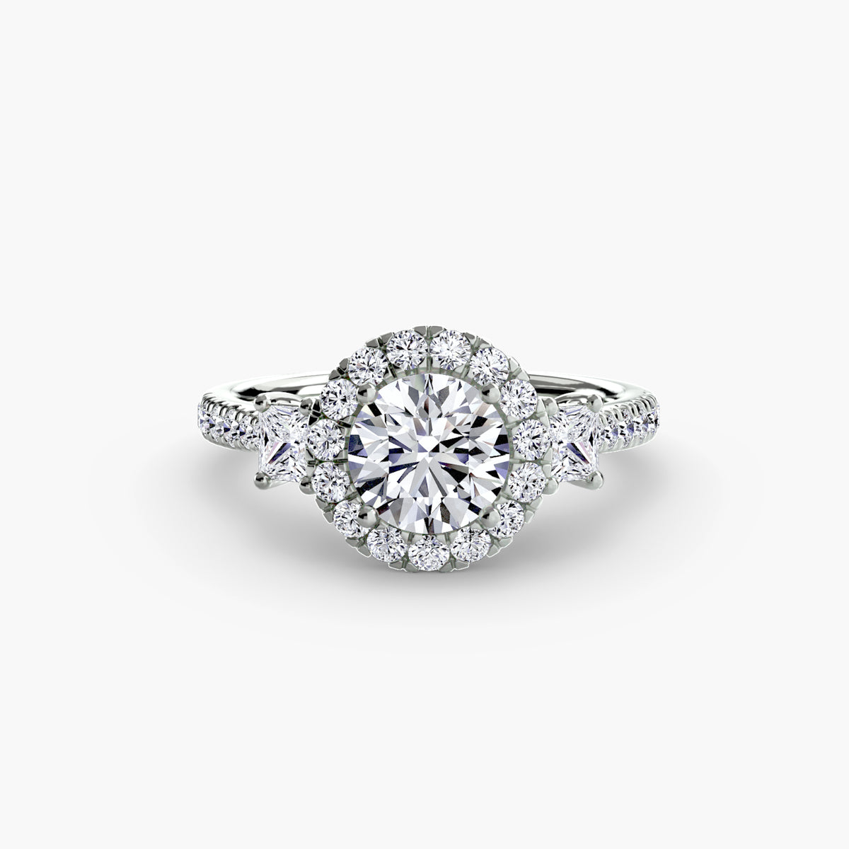 Halo Pavé Engagement Ring – The Marielle