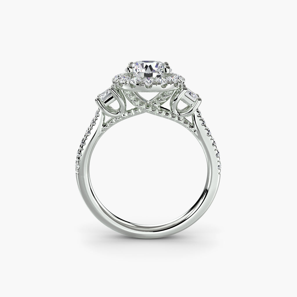 Halo Pavé Engagement Ring – The Marielle