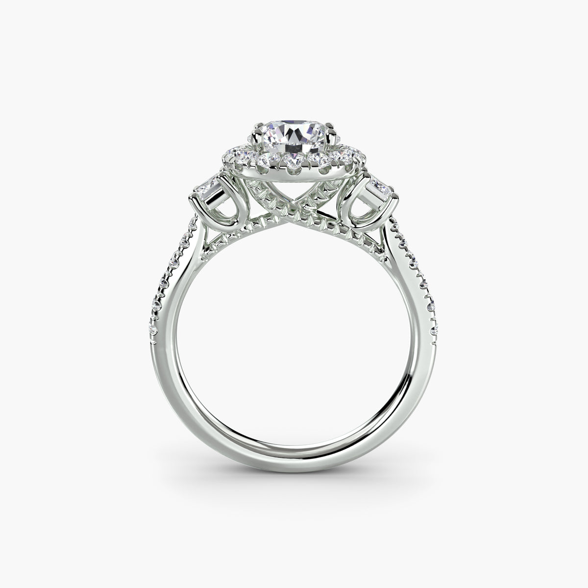 Halo Pavé Engagement Ring – The Marielle