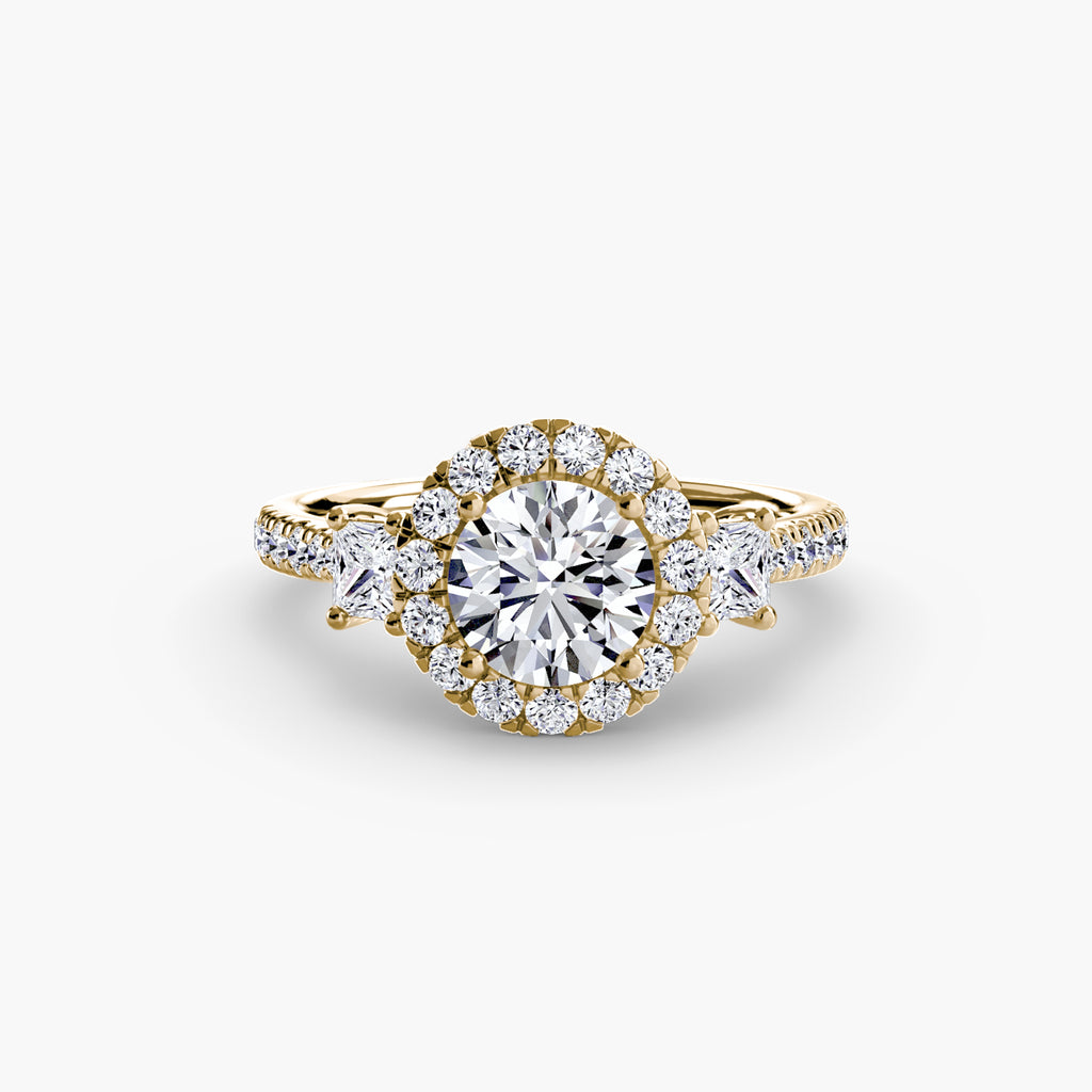 Halo Pavé Engagement Ring – The Marielle
