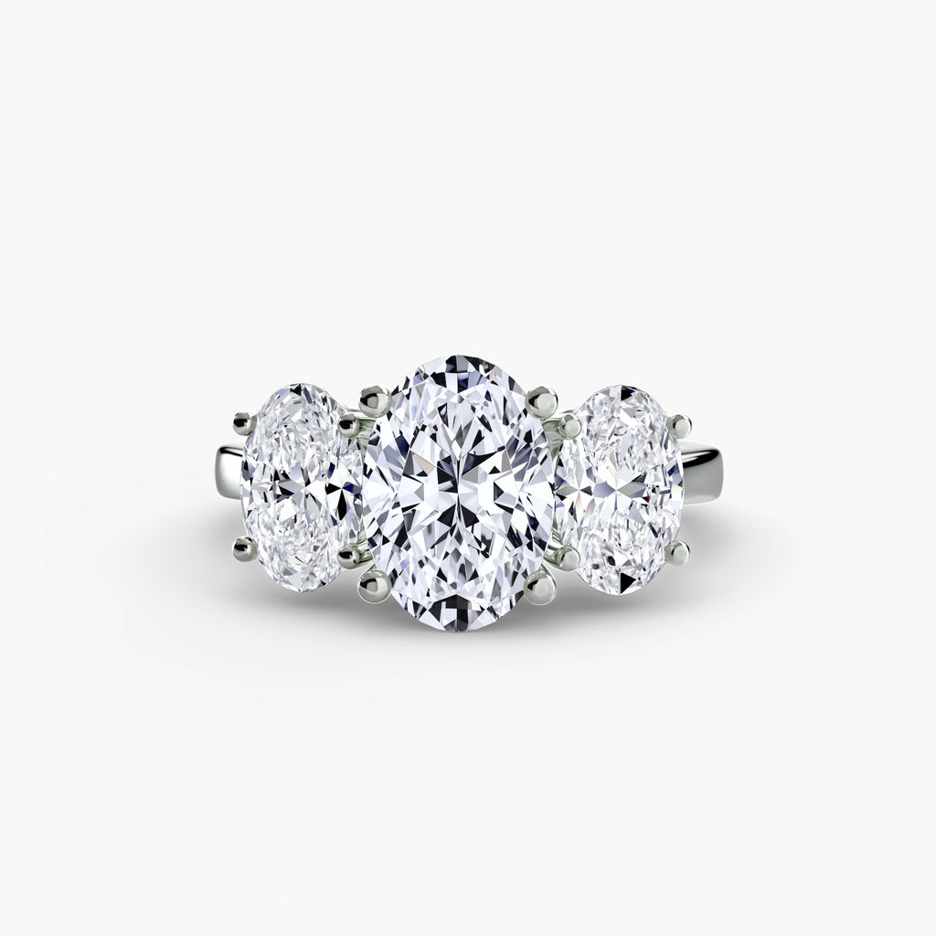 Oval Three-Stone Engagement Ring – The Odette