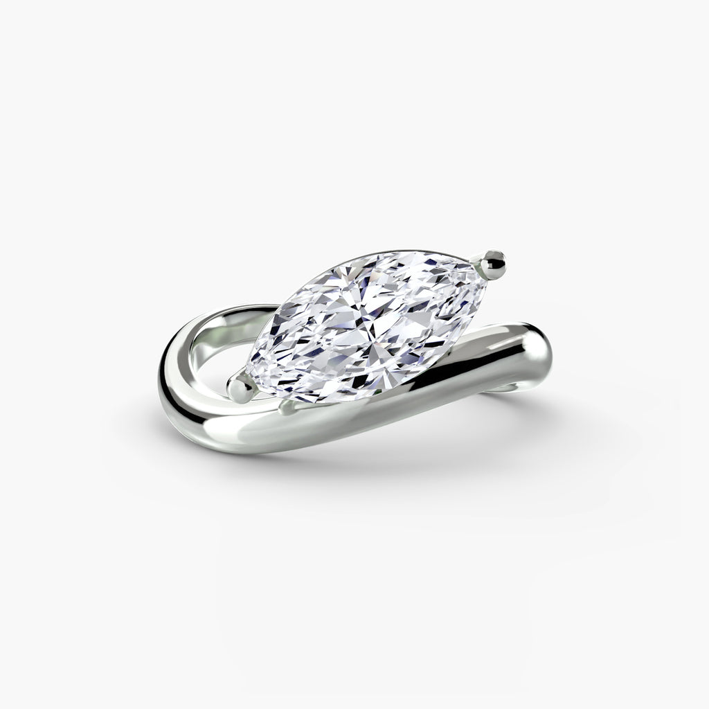 Modern Bypass Engagement Ring – The Seine