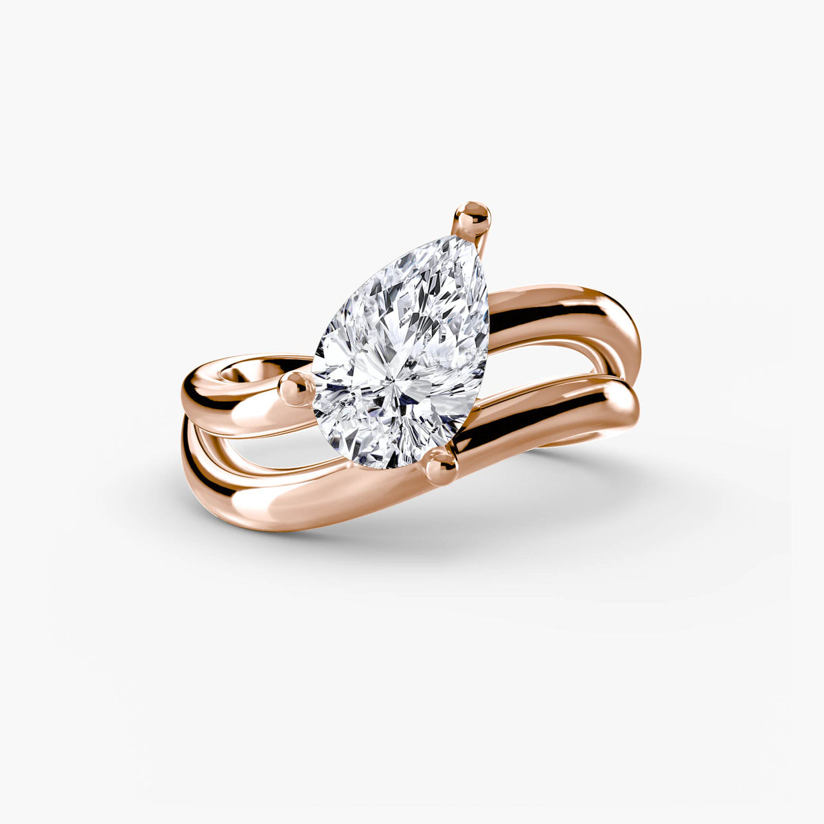 Sculpted Bypass Engagement Ring – The Arno