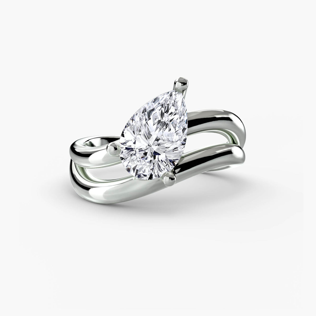 Sculpted Bypass Engagement Ring – The Arno