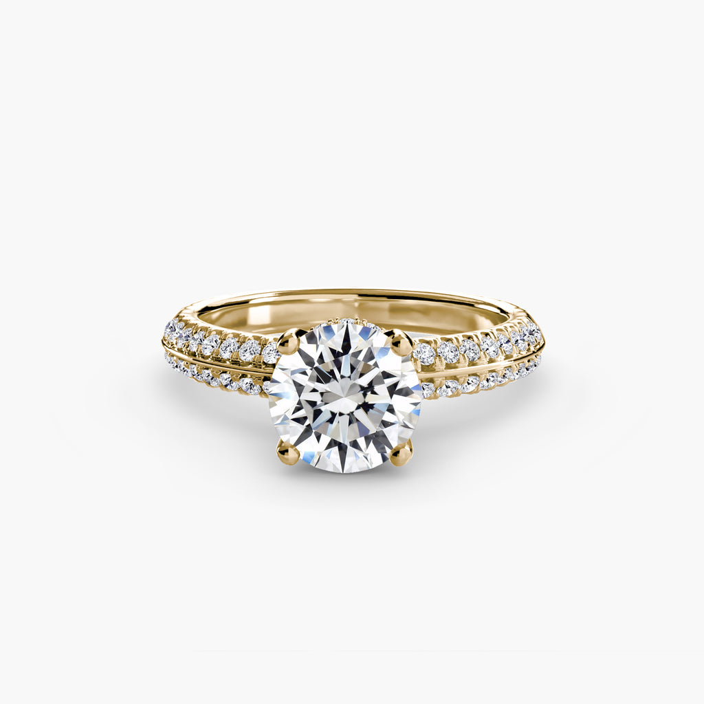 Hidden Halo Pavé Solitaire Engagement Ring – The Séraphine
