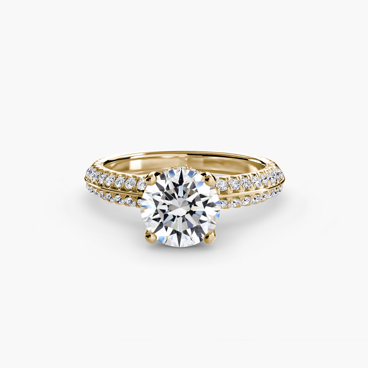 Hidden Halo Pavé Solitaire Engagement Ring – The Séraphine