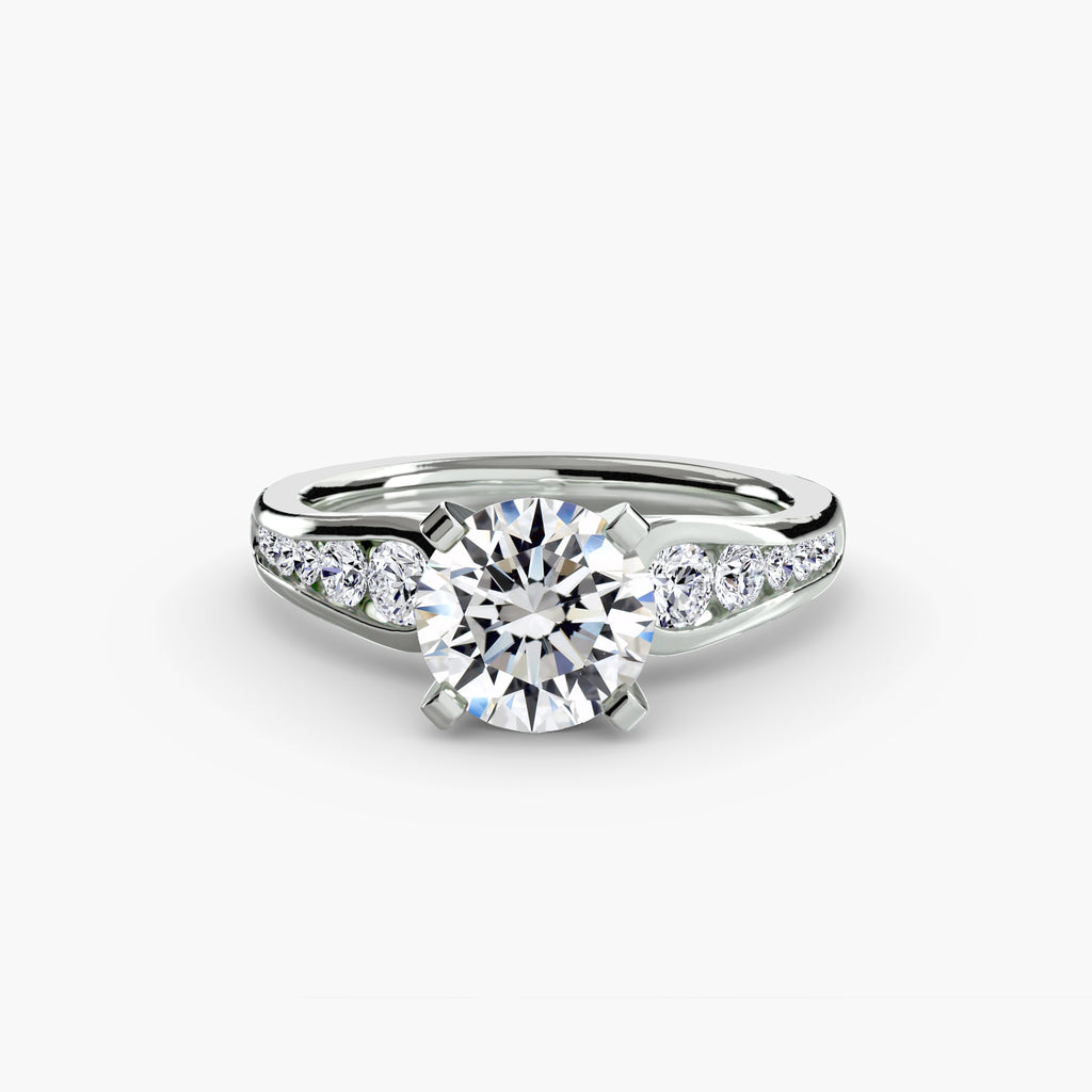Channel-Set Diamond Engagement Ring – The Valentina