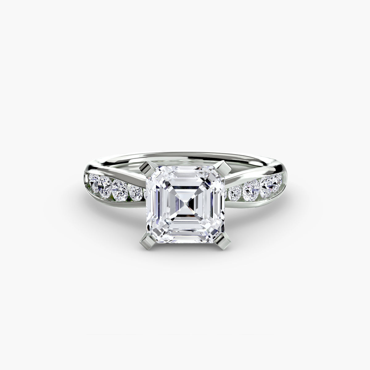 Tapered Channel-Set Engagement Ring – The Adrienne