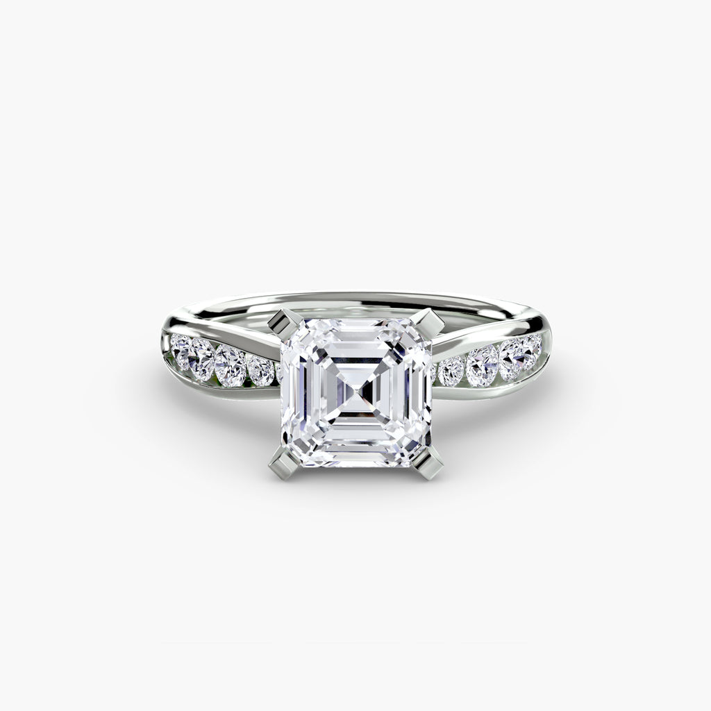 Tapered Channel-Set Engagement Ring – The Adrienne