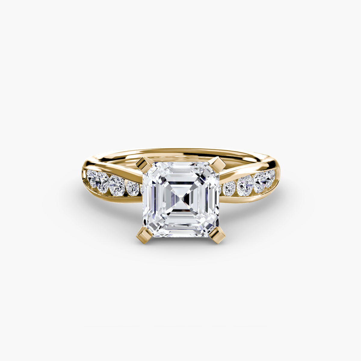 Tapered Channel-Set Engagement Ring – The Adrienne