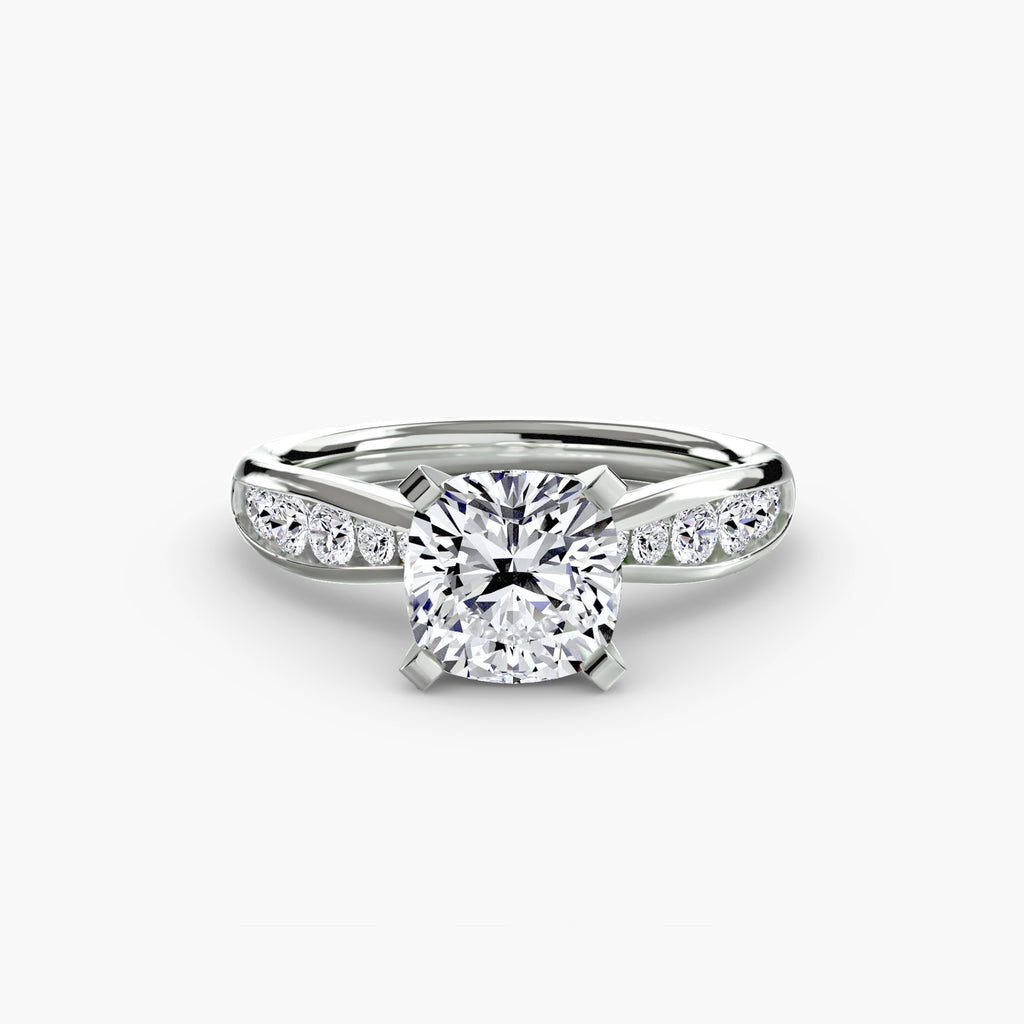Tapered Channel-Set Engagement Ring – The Adrienne