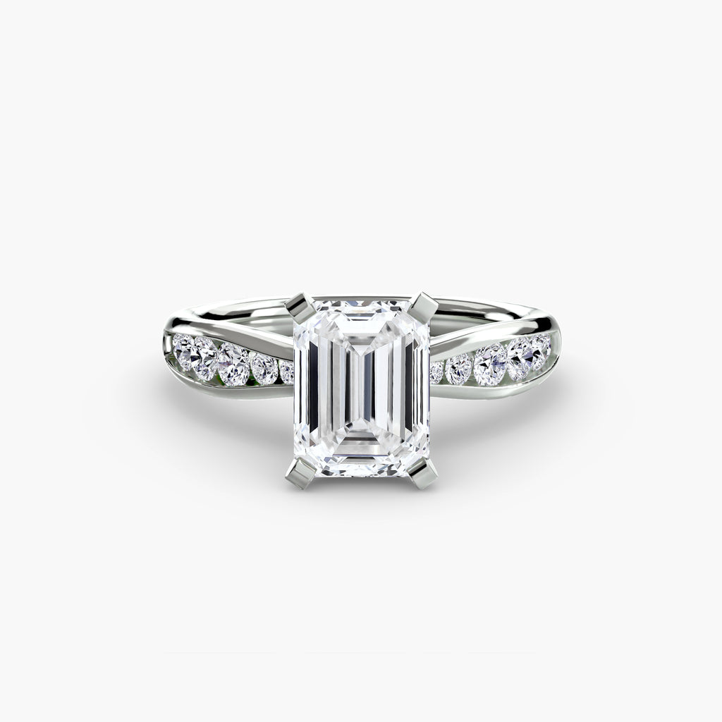 Tapered Channel-Set Engagement Ring – The Adrienne