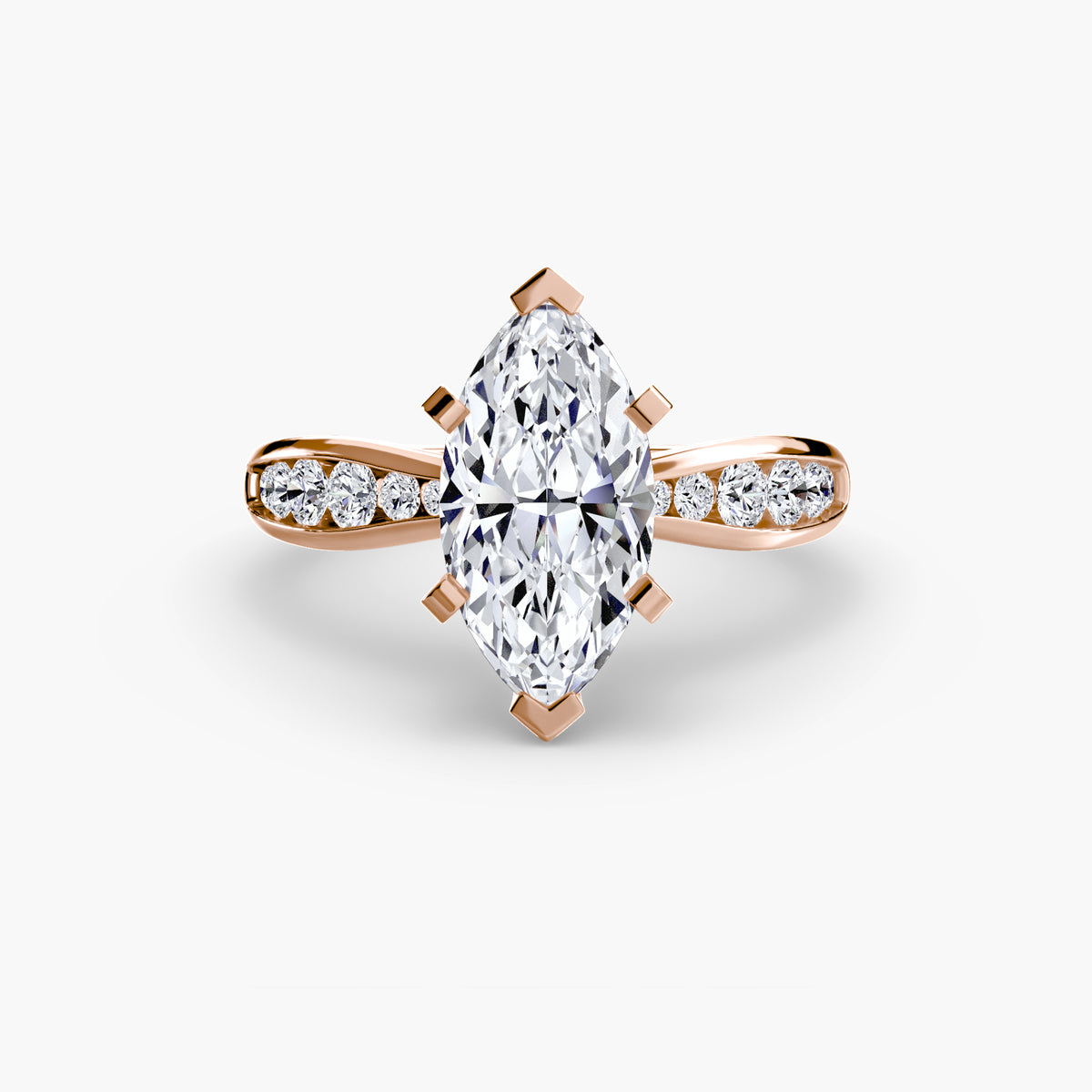 Tapered Channel-Set Engagement Ring – The Adrienne