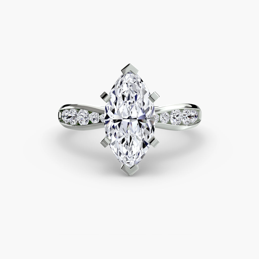 Tapered Channel-Set Engagement Ring – The Adrienne