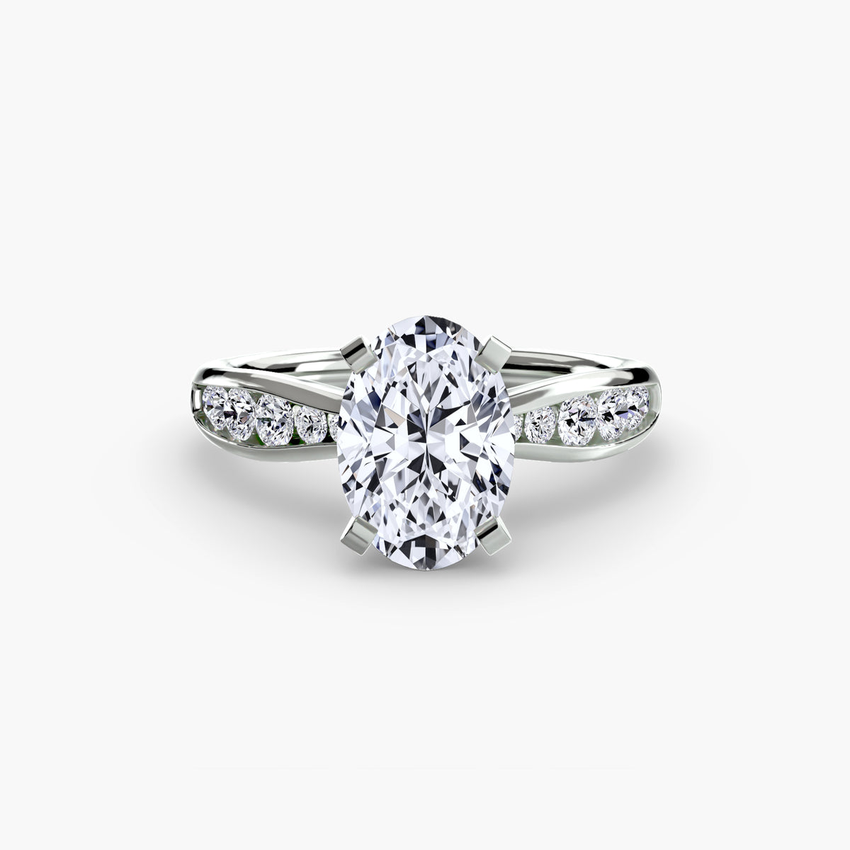 Tapered Channel-Set Engagement Ring – The Adrienne