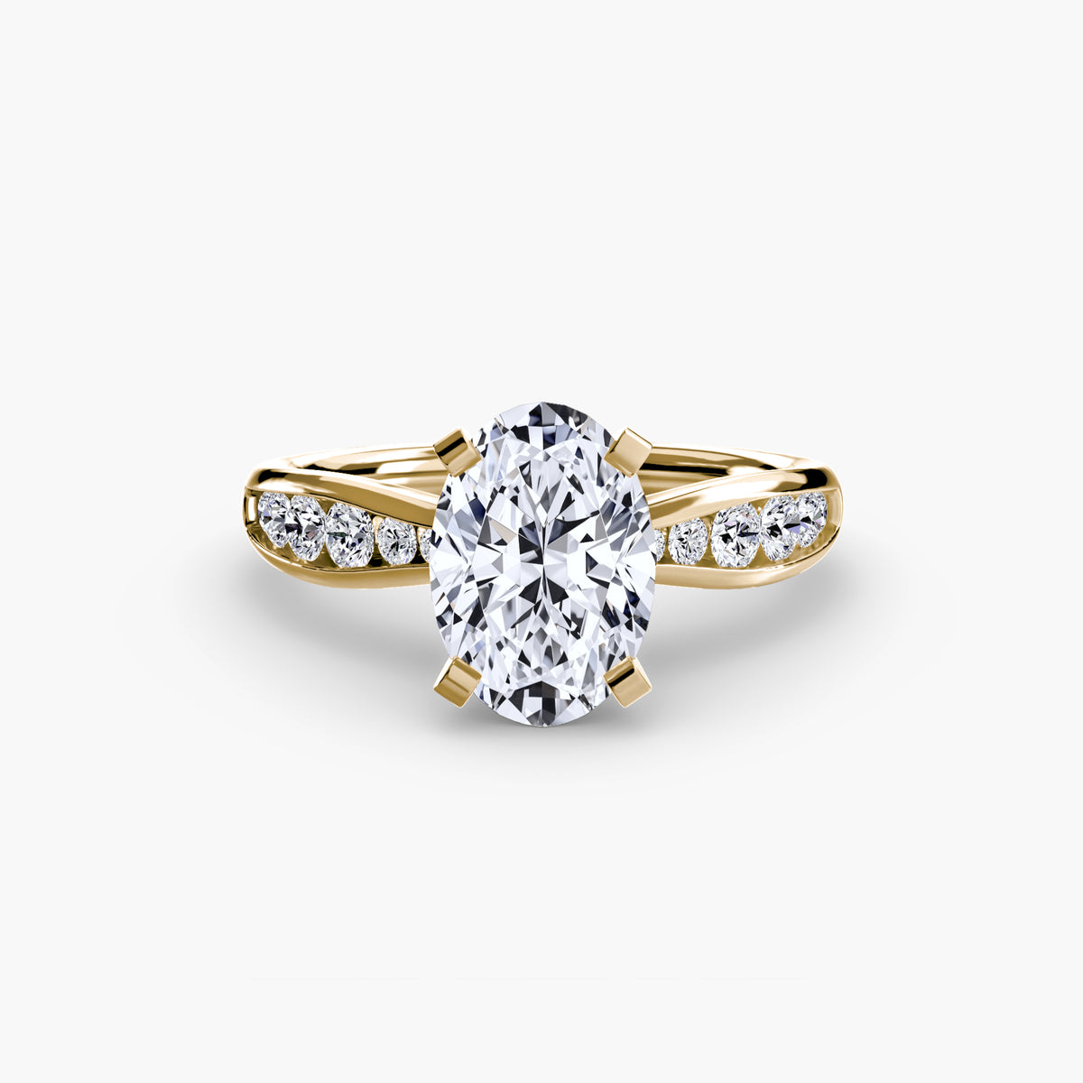 Tapered Channel-Set Engagement Ring – The Adrienne