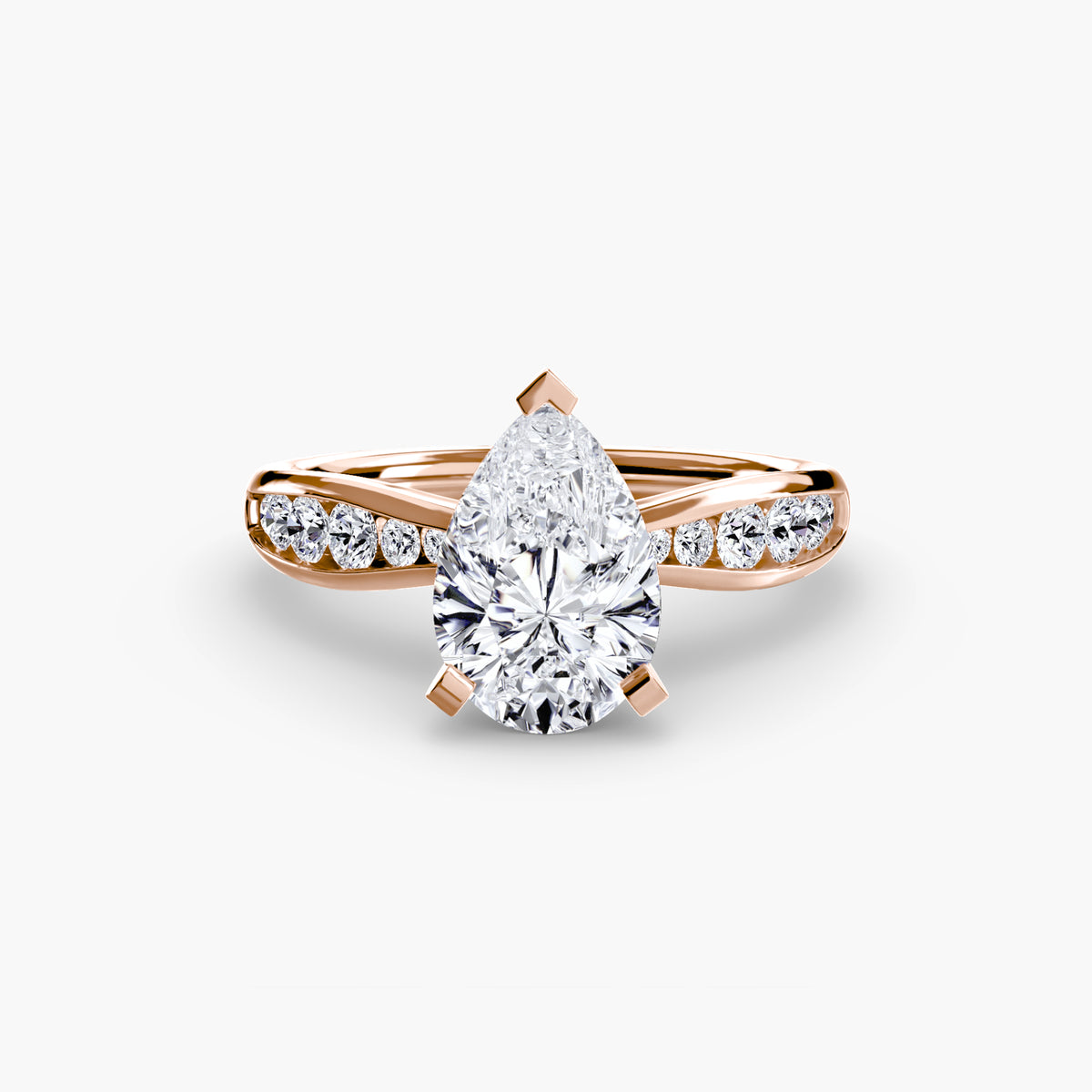 Tapered Channel-Set Engagement Ring – The Adrienne