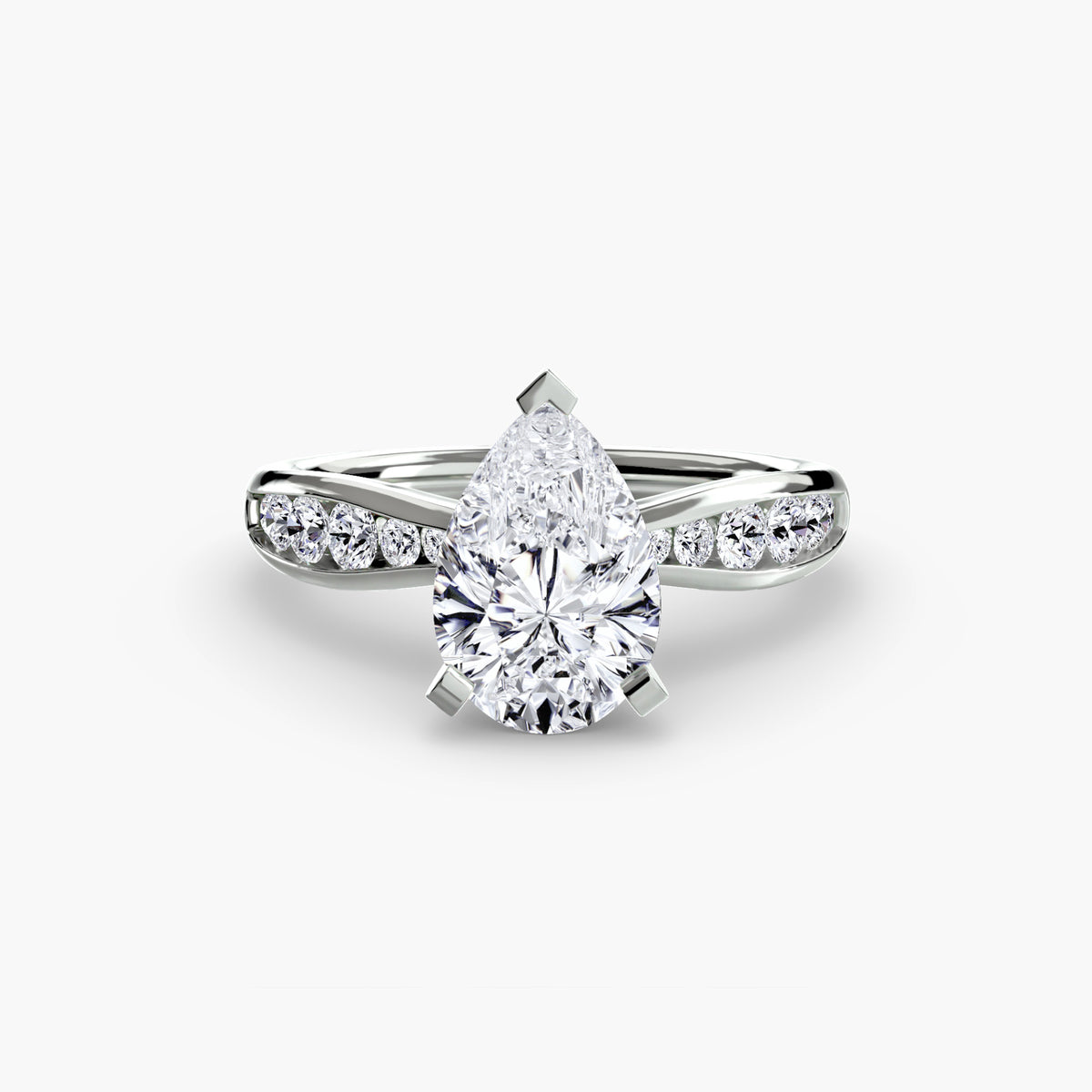 Tapered Channel-Set Engagement Ring – The Adrienne