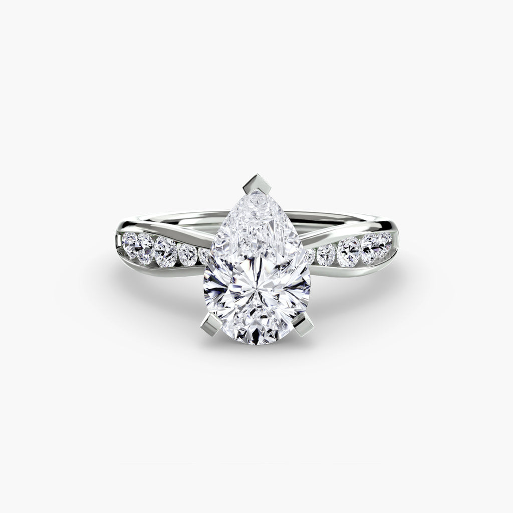 Tapered Channel-Set Engagement Ring – The Adrienne