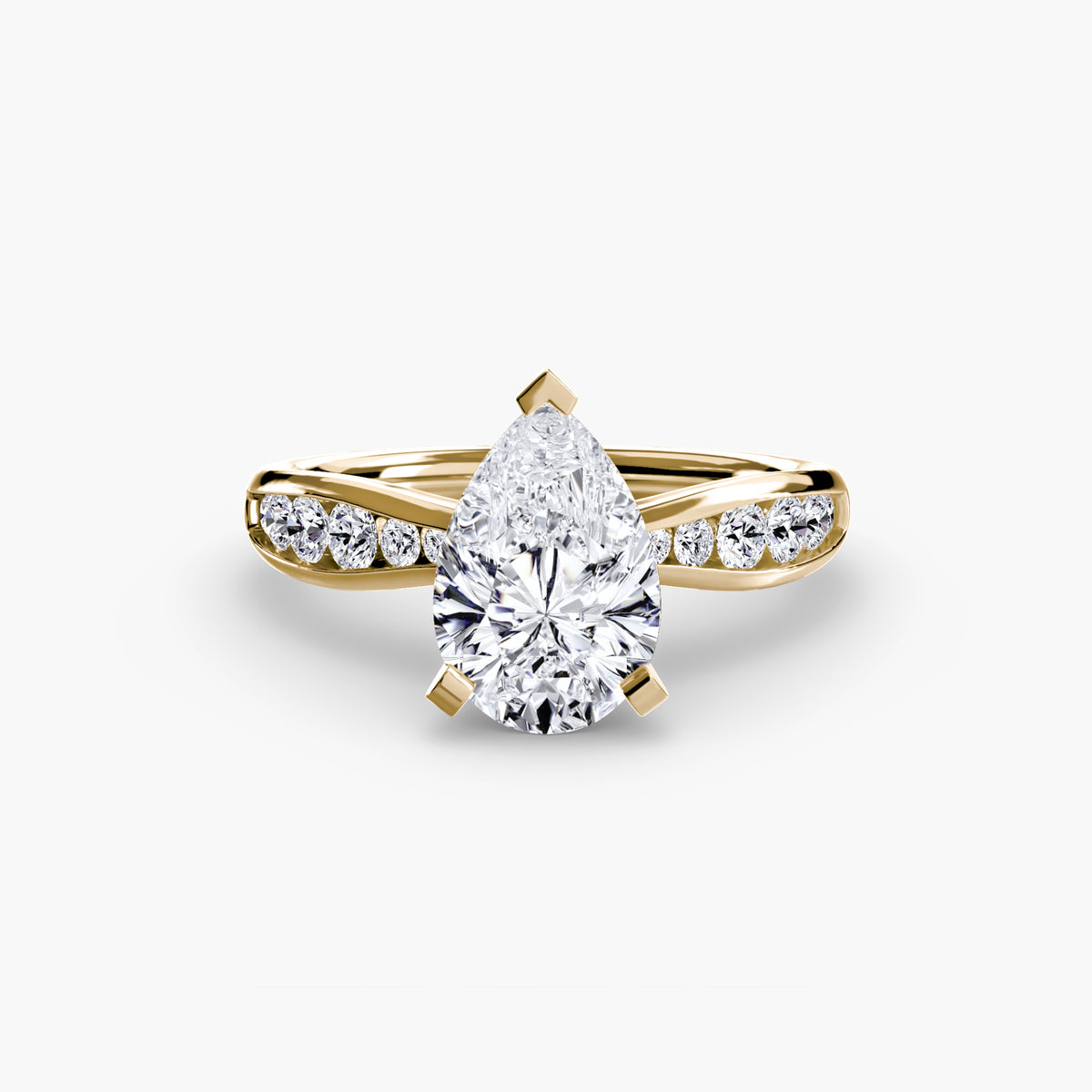 Tapered Channel-Set Engagement Ring – The Adrienne