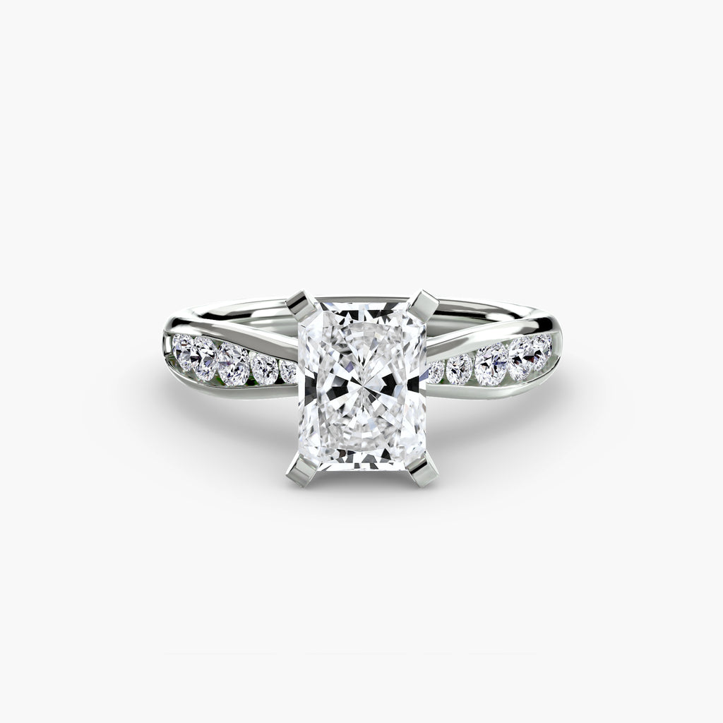 Tapered Channel-Set Engagement Ring – The Adrienne