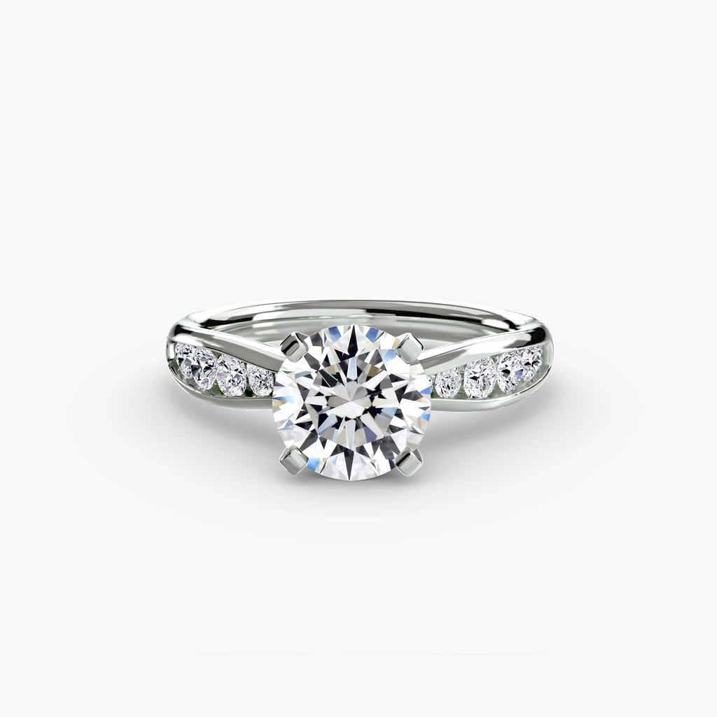 Tapered Channel-Set Engagement Ring – The Adrienne