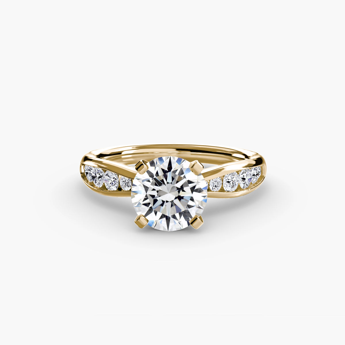 Tapered Channel-Set Engagement Ring – The Adrienne