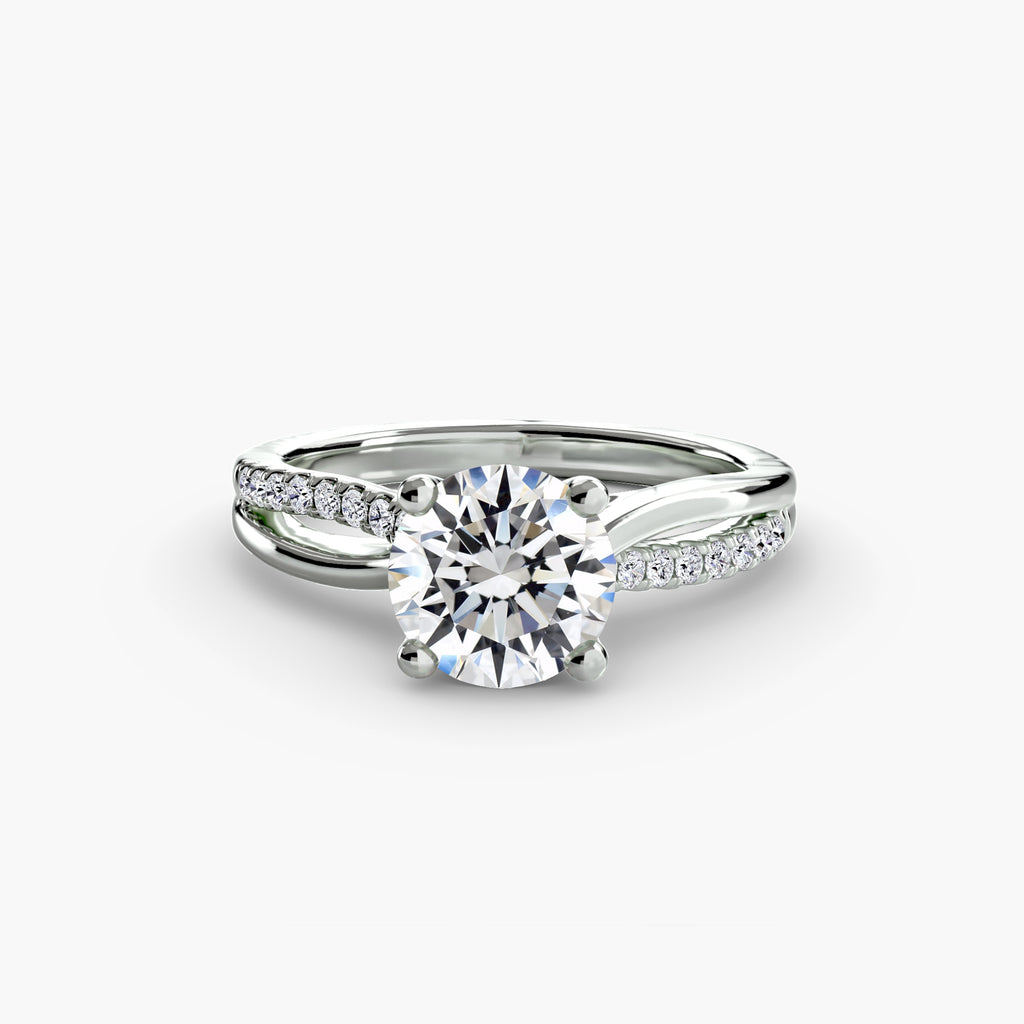Open Split-Shank Pavé Engagement Ring – The Élodie