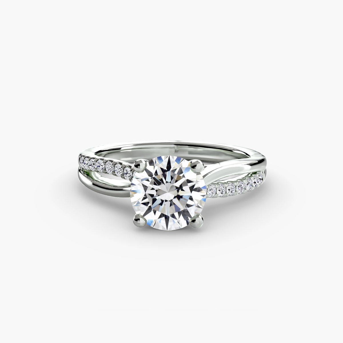 Open Split-Shank Pavé Engagement Ring – The Élodie