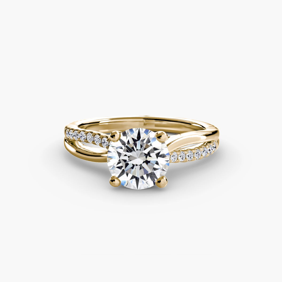 Open Split-Shank Pavé Engagement Ring – The Élodie