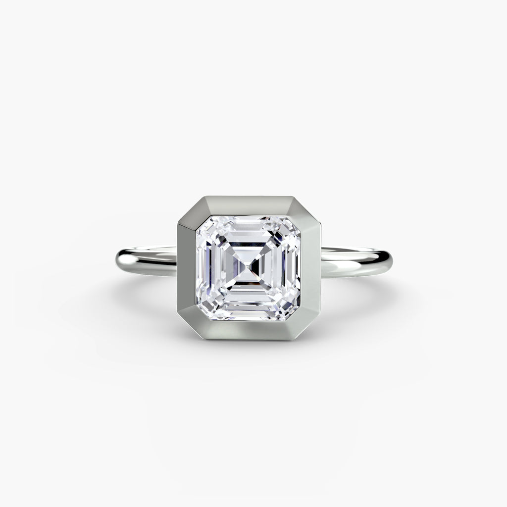 Bezel-Set Solitaire Engagement Ring – The Vivienne