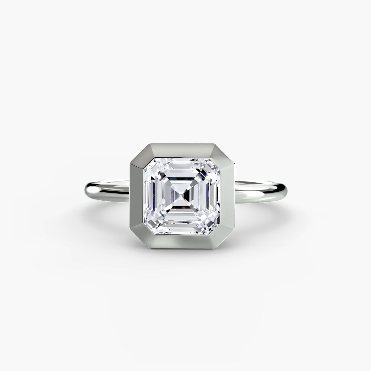 Bezel-Set Solitaire Engagement Ring – The Vivienne