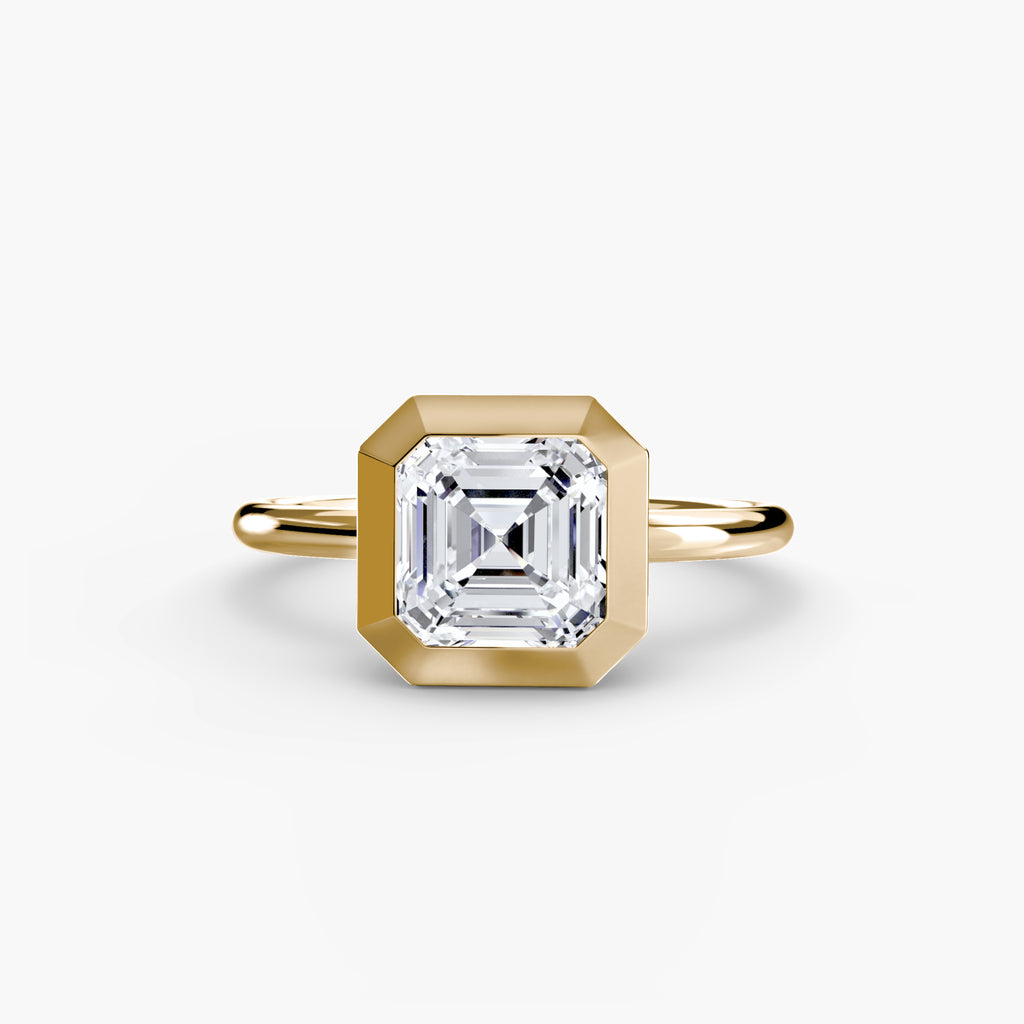 Bezel-Set Solitaire Engagement Ring – The Vivienne