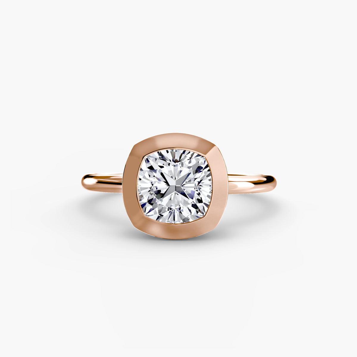 Bezel-Set Solitaire Engagement Ring – The Vivienne