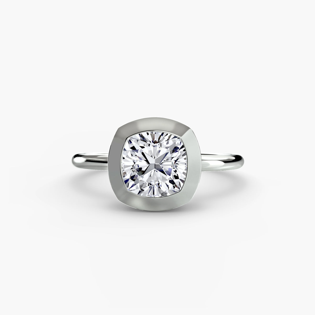 Bezel-Set Solitaire Engagement Ring – The Vivienne
