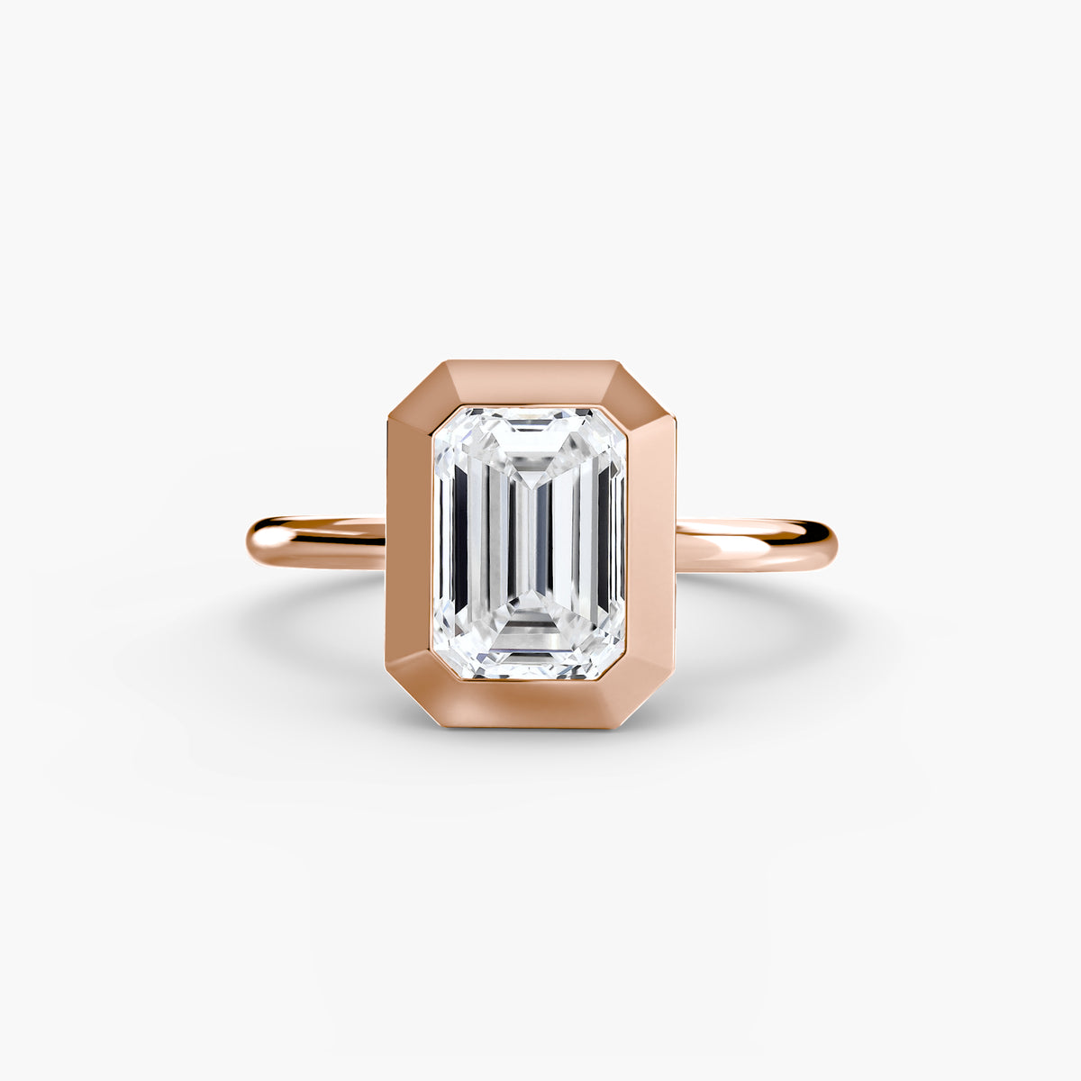 Bezel-Set Solitaire Engagement Ring – The Vivienne