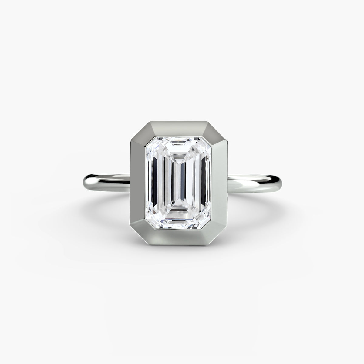 Bezel-Set Solitaire Engagement Ring – The Vivienne