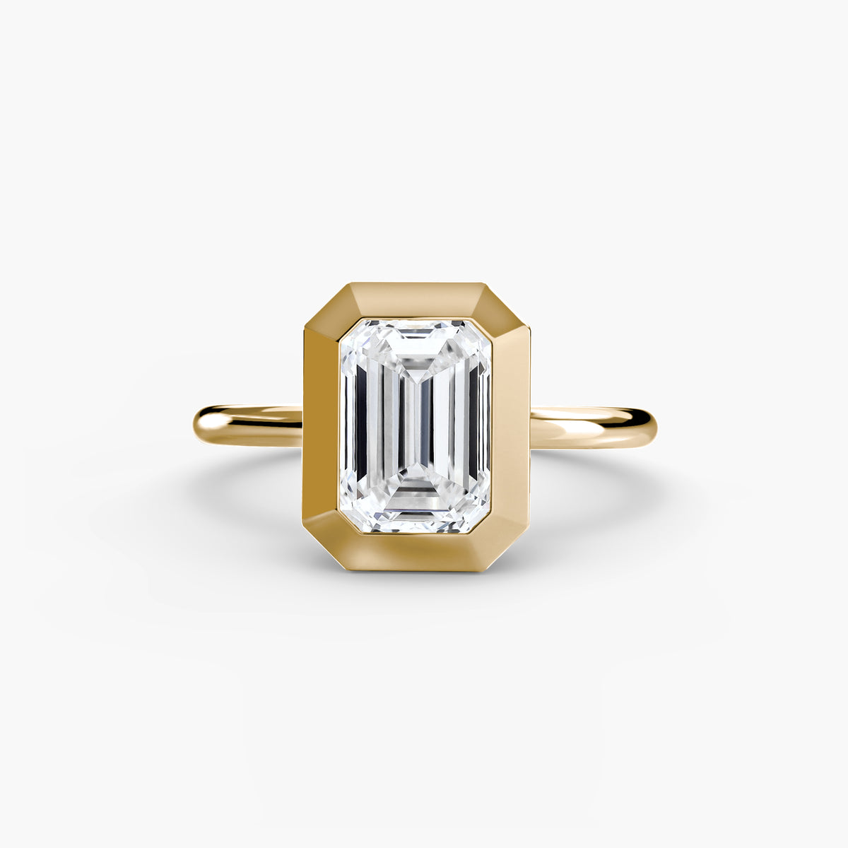 Bezel-Set Solitaire Engagement Ring – The Vivienne