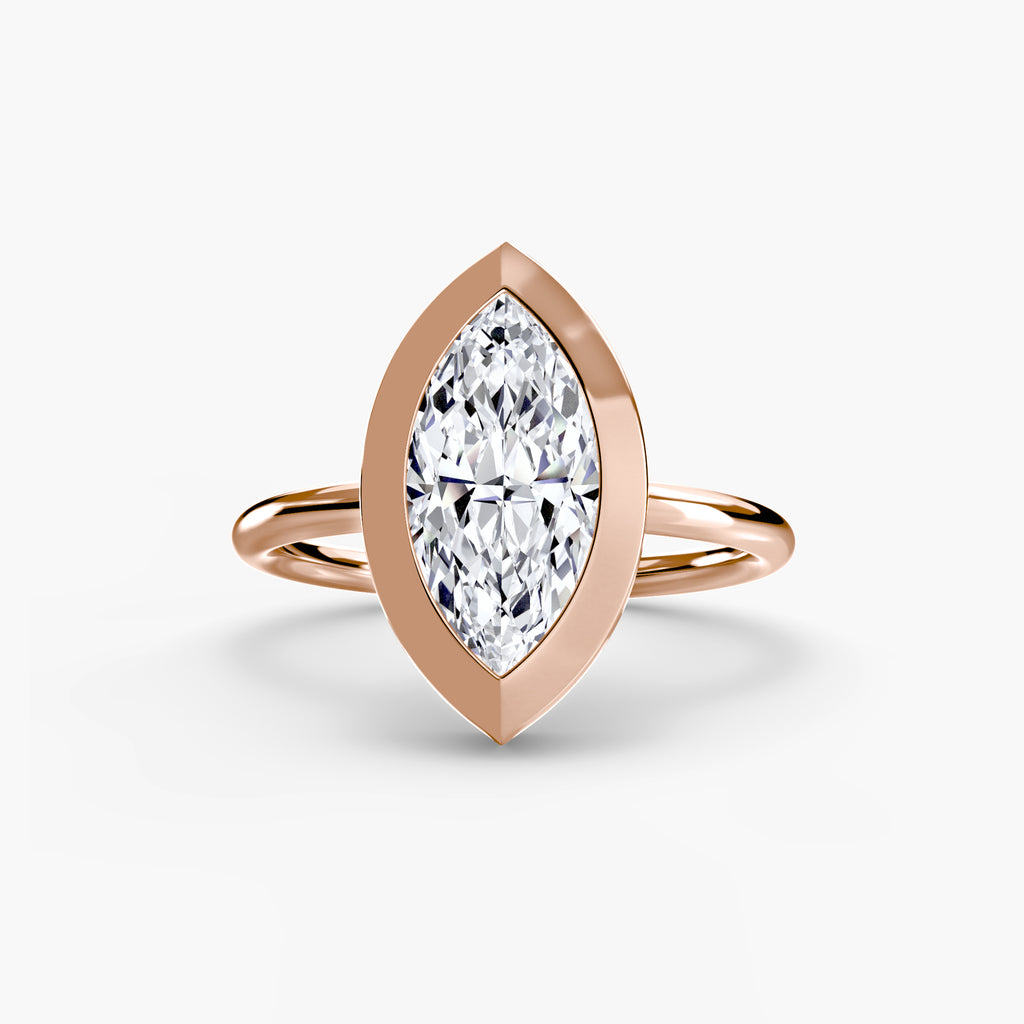Bezel-Set Solitaire Engagement Ring – The Vivienne