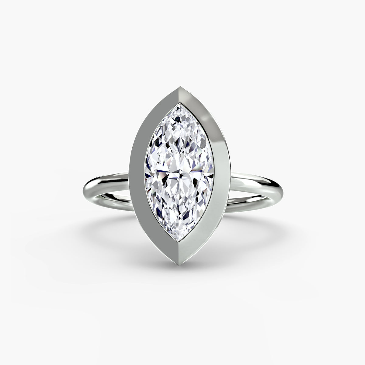 Bezel-Set Solitaire Engagement Ring – The Vivienne