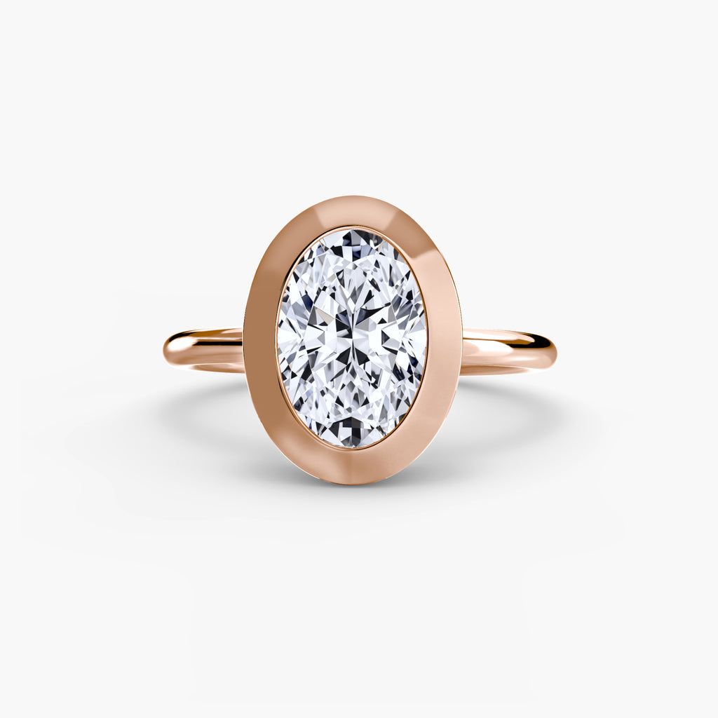 Bezel-Set Solitaire Engagement Ring – The Vivienne