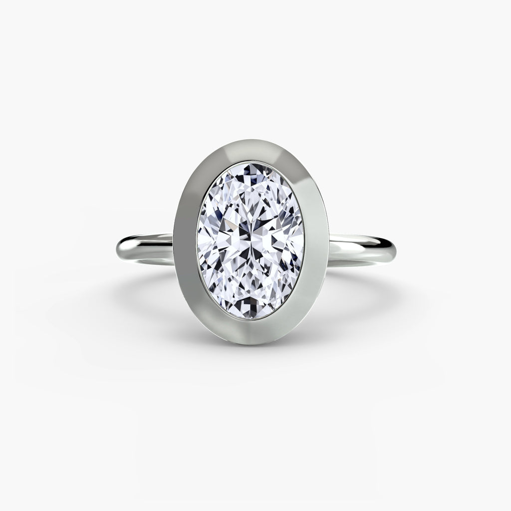 Bezel-Set Solitaire Engagement Ring – The Vivienne