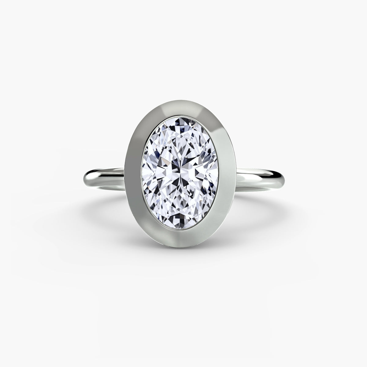 Bezel-Set Solitaire Engagement Ring – The Vivienne