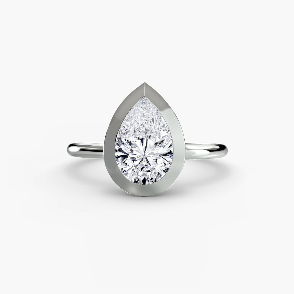 Bezel-Set Solitaire Engagement Ring – The Vivienne