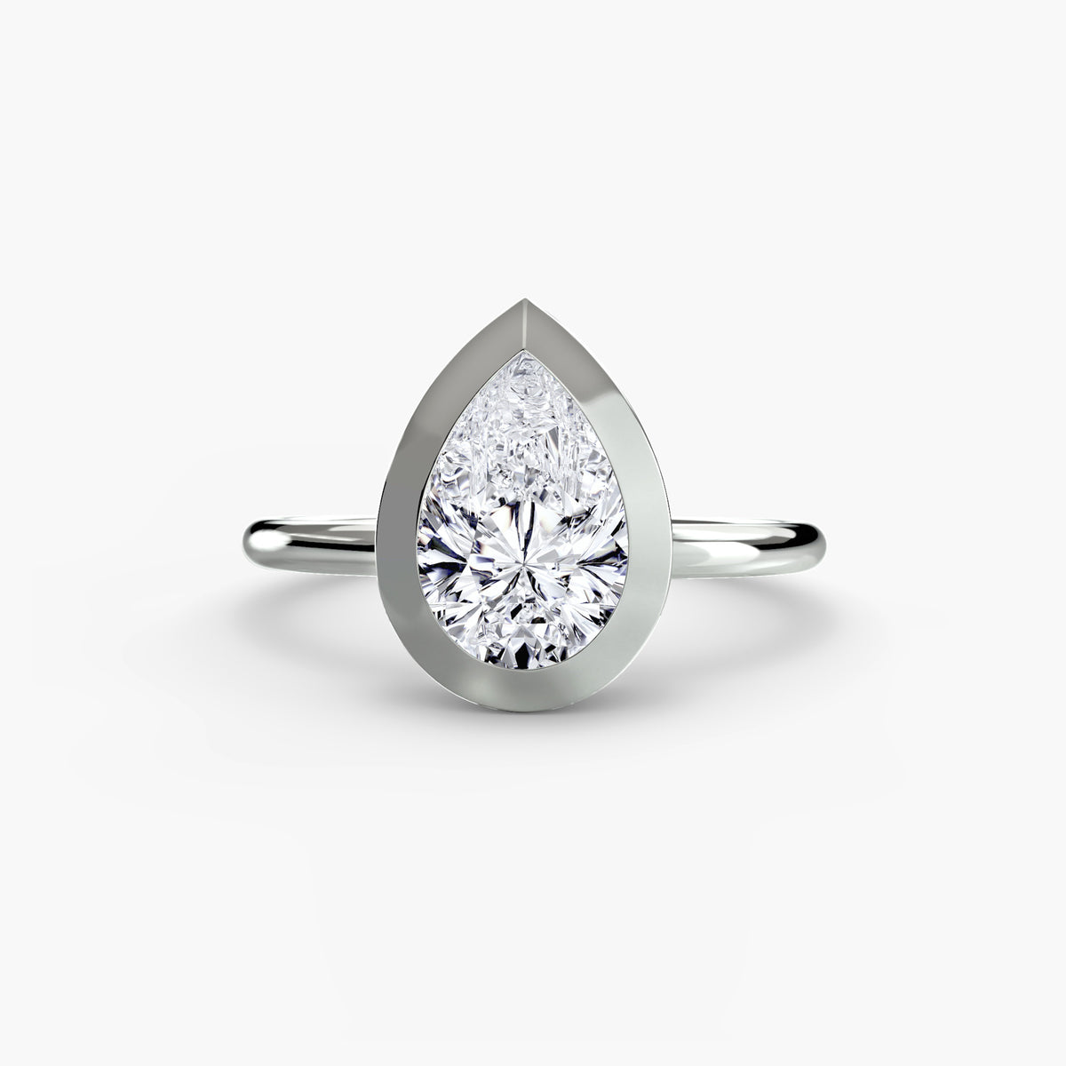 Bezel-Set Solitaire Engagement Ring – The Vivienne