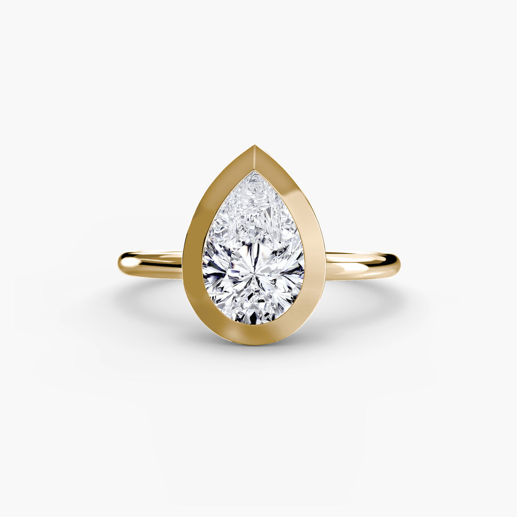 Bezel-Set Solitaire Engagement Ring – The Vivienne