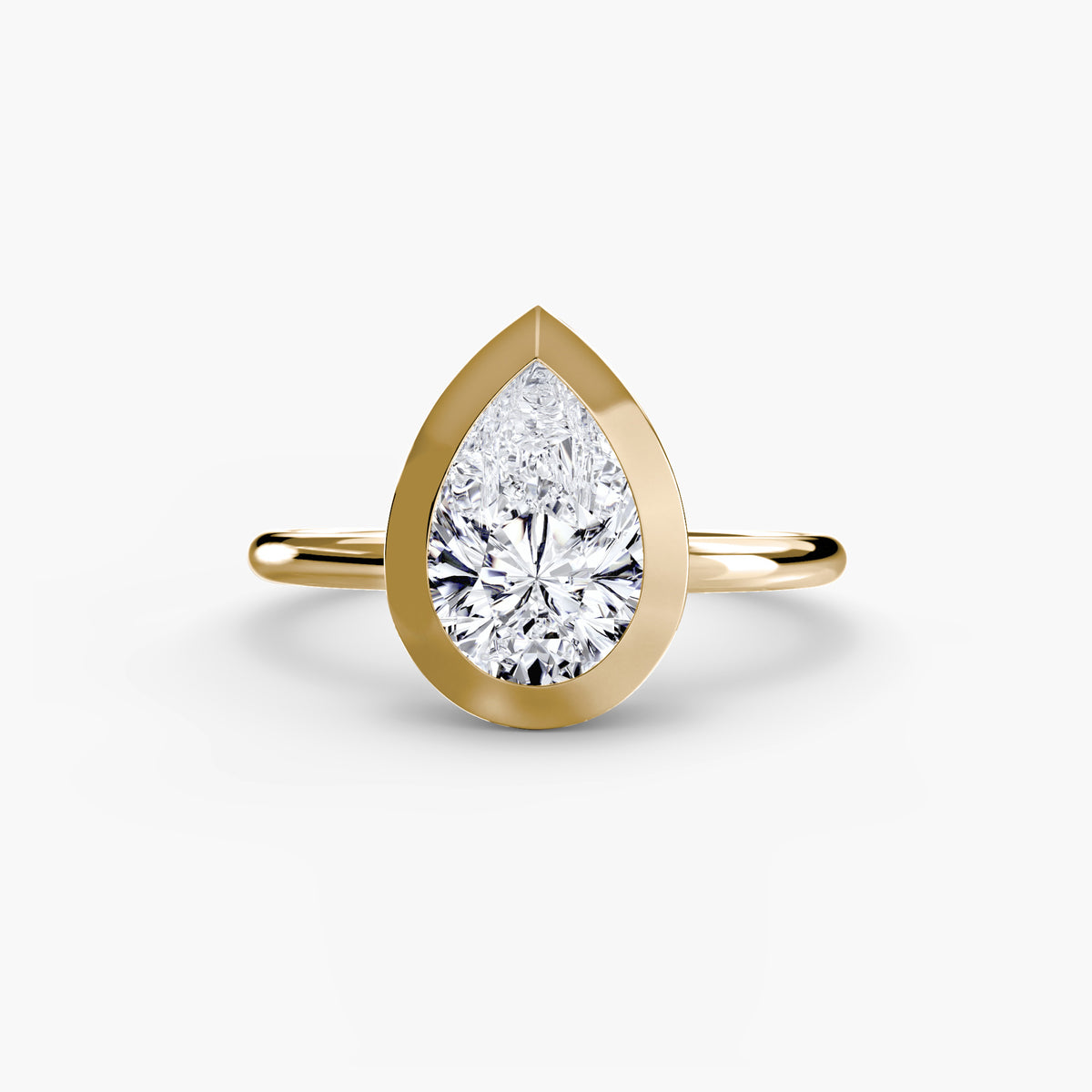 Bezel-Set Solitaire Engagement Ring – The Vivienne