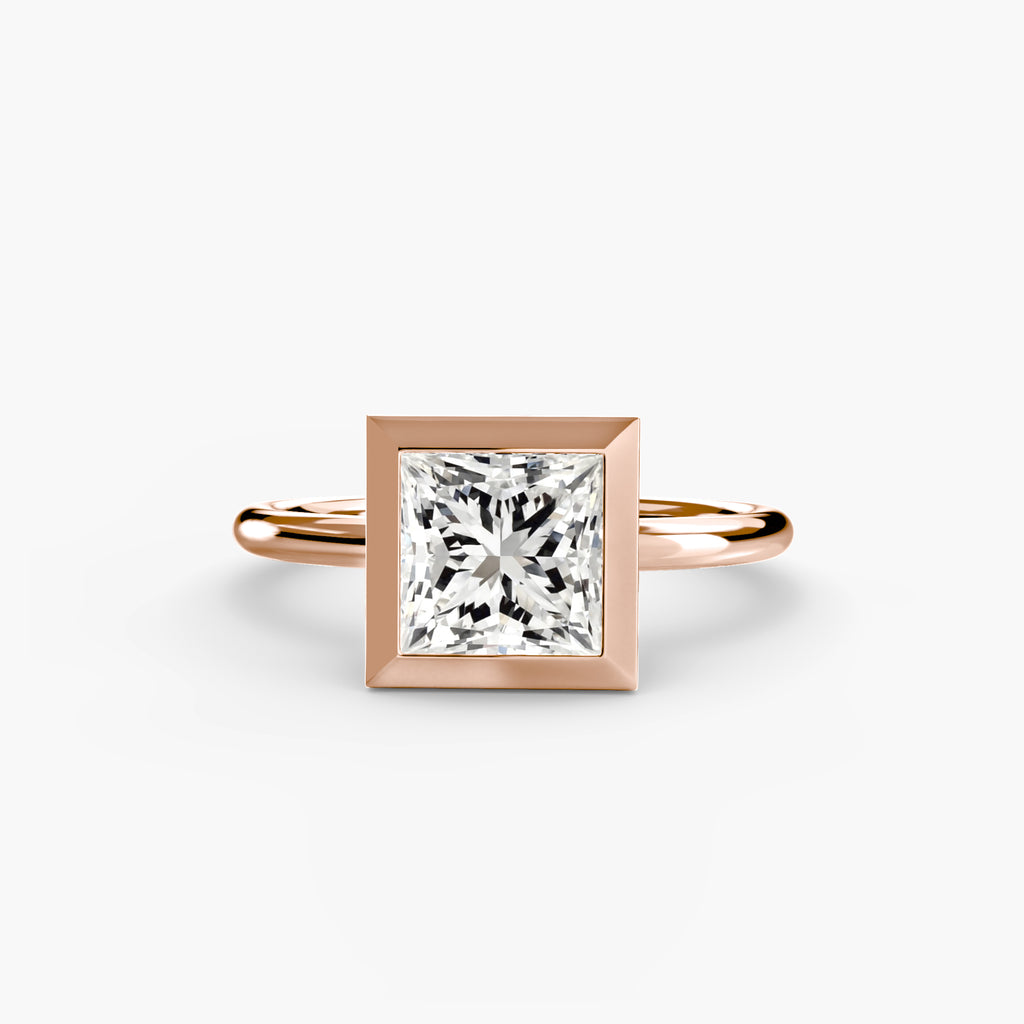 Bezel-Set Solitaire Engagement Ring – The Vivienne