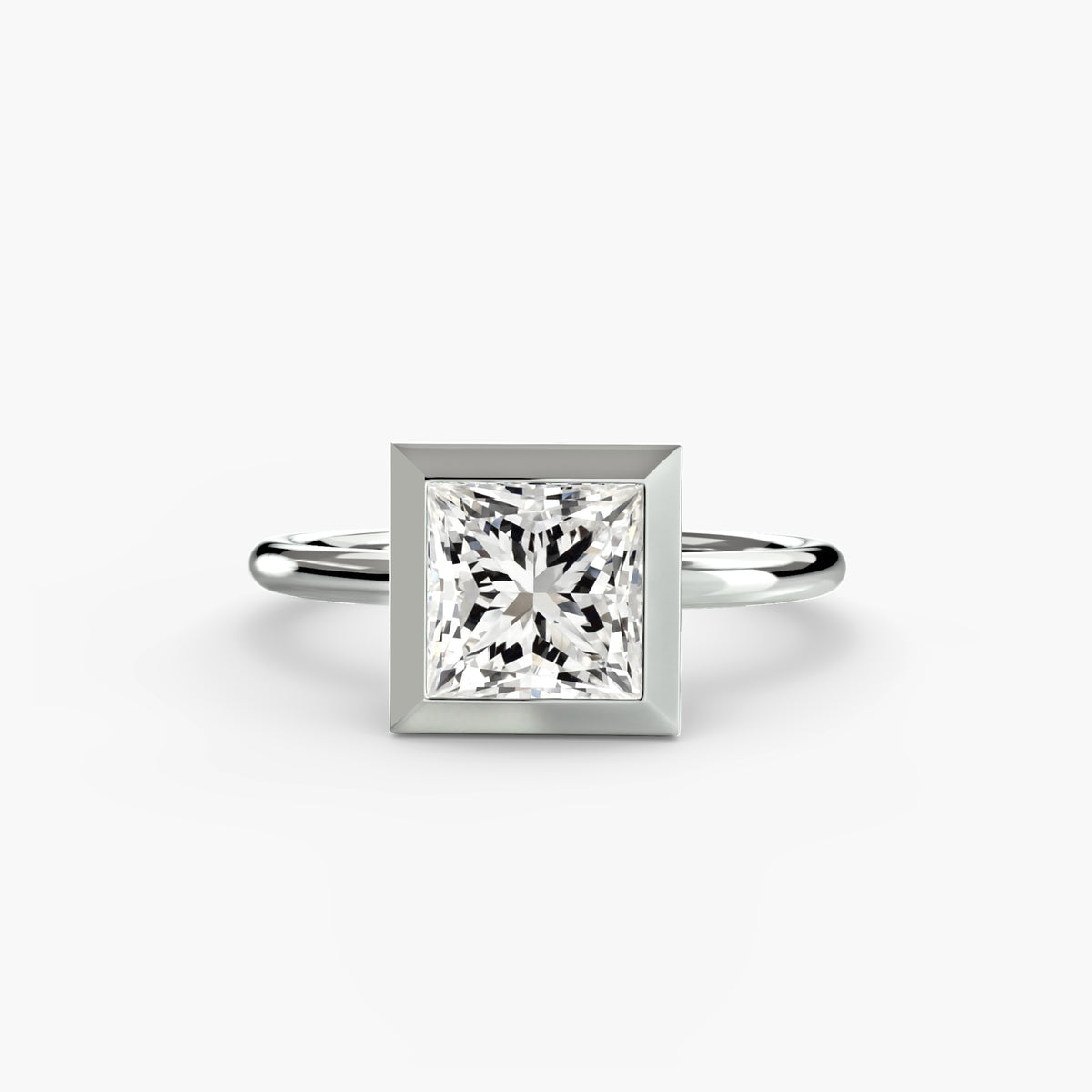 Bezel-Set Solitaire Engagement Ring – The Vivienne